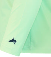 FISH LAIR | Cyan Green | Long Sleeve | Large Logo Design T-Shirt