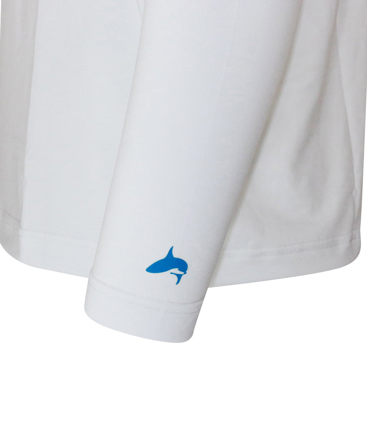 FISH LAIR | Pearl White | Long Sleeve | Large Logo Design T-Shirt