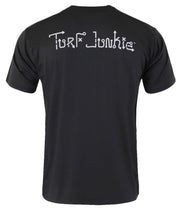 TURF JUNKIE Black T-Shirt: Two Logo Colors / Limited