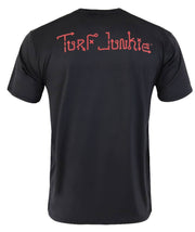 TURF JUNKIE Black T-Shirt: Two Logo Colors / Limited